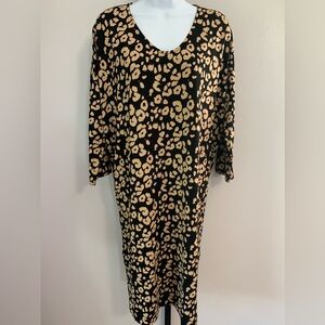 Masai Black and Tan Animal Print Dress